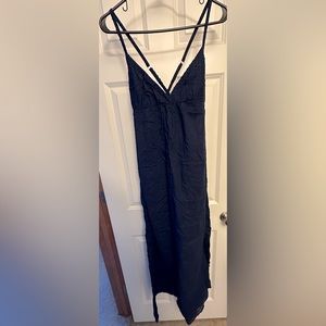 Tommy Bahama navy long dress/swim cover w/ raised dots - size medium - NWOT